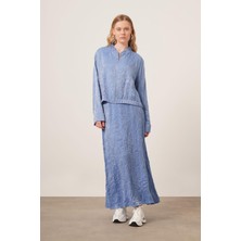 Ftz Women Kadın Kraş Etekli Takım  Mavi 31171