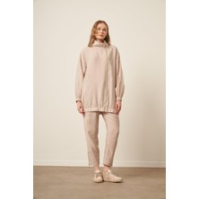 Ftz Women Kadın Modal Pantolonlu Takım  Beige 30716