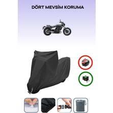 Breen Kawasaki Eliminator 500 Için Kilit Uyumlu Siyah Motosiklet Branda, Güvenli, Su Geçirmez
