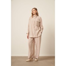 Ftz Women Kadın Modal Cepli Takım  Beige 30717