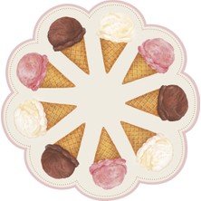 Die Cut Ice Cream Placemat 12 Sheets
