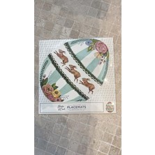 Die-Cut Boxwood Bunny Egg Placemat - Set Of 12