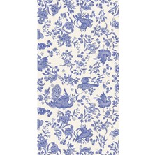 Blue Regal Peacock Guest  Napkin - Pack Of 16