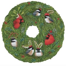 Die Cut Winter Songbirds Placemat - 12 Sheets