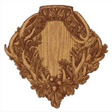 Die Cut Oak & Antler Crest Placemat -12 Sheets
