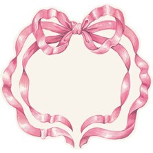 Die-Cut Pink Bow Placemat - 12 Sheets