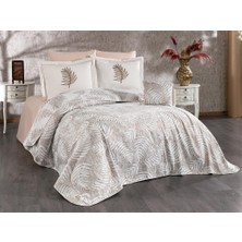 Palmiye 7 Parça Şönil Pike Takımı Krem - Bej