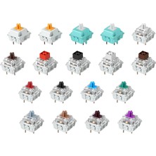 Gaming 18 x Klavye Anahtarı Deneme Paketi – 6 x Gateron | 8 x Kailh | 4 x Glorious Şalter, 4 Çeşit O Halka Amortisör (Toplam 20 O Halkası), Tüm Gmmk/mx Klavyeler Için Uygundur…