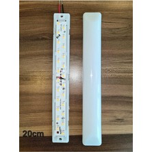 10'lu Paket 12V Tente LED Aydınlatma Armatür 20CM-OVAL Taban-Gün Işığı 3000K