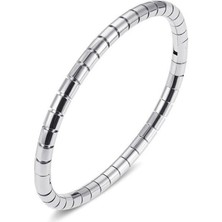 Chavin Gri Kelepçe Dizayn Çelik Kadın Bileklik EV08BY