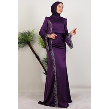 Mihrimah Saten Abiye Mor