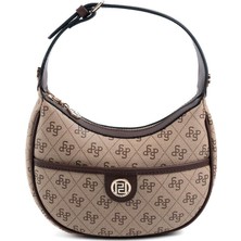 Silver & Polo Koyu Bej - Kahve SP1194 Kadın Omuz Çantası