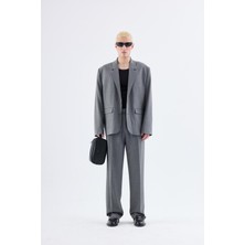 Klasik Oversize Takım Elbise Gri