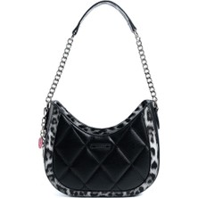 Silver & Polo Leopar Siyah SP1168 Kadın Omuz Çantası