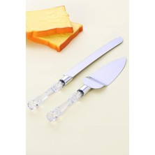 2’li Paslanmaz Çelik Pasta Servis Seti Spatula Bıçak Seti