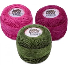 3 Adet Kaplan Etamin ve Kanaviçe Ipi 8 No Kod/renk: 602 - 599 - 1015 - Ryl