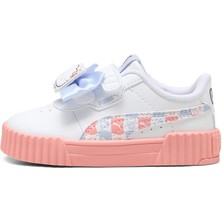 Puma Carina 3.0 HK&FR V Inf Beyaz Kız Çocuk Sneaker Kauçuk Taban Suni Deri Malzeme