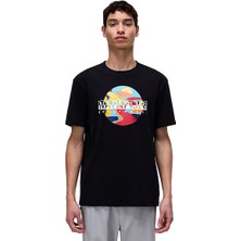 Napapijri NP0A4IE69411-S-VALDOR Ss Siyah Relaxed T-Shirt