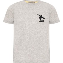 Routefield Trick Kids Unisex Çocuk Gri Tişört