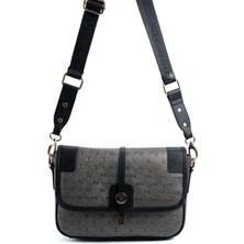 Silver & Polo Platin - Siyah SP1182 Kadın Çapraz Çanta