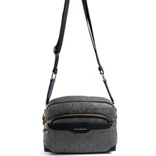 Silver & Polo Platin - Siyah SP1201 Kadın Çapraz Çanta