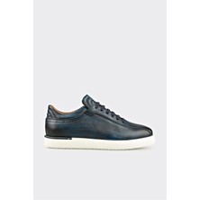 Lacivert Deri Erkek Günlük Ayakkabı