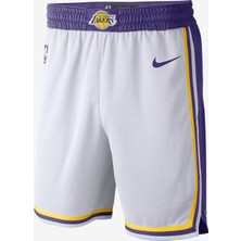 Nike Los Angeles Lakers Nba Erkek Beyaz Basketbol Şort AJ5616-100