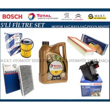 Citroen C3 1.6 Hdi Filtre Bakım Seti + Motor Yağı (2005-2009)