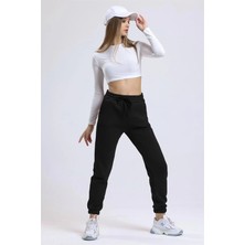 Biçomi 3 Iplik Şardonlu Paça Lastikli Eşofman Siyah IS001