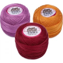 3 Adet Kaplan Etamin ve Kanaviçe Ipi 8 No Kod/renk: 917 - 741 - 818 - Ryl