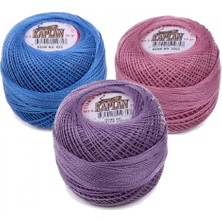 3 Adet Kaplan Etamin ve Kanaviçe Ipi 8 No Kod/renk: 820 - 3352 - Munzur Çiçeği - Ryl