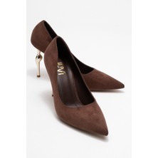 Hudson Kahverengi Süet Kadın Topuklu Ayakkabı