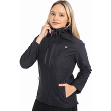 Crozwise Antrasit Kadın Su Geçirmez Softshell Outdoor Mont / Ceket - 5037-06