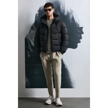 Lufian Erkek Jacop Kaz Tüyü Mont 112120251 Siyah