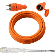 Seyyar 3 Metre Uzatma Kablosu Ttr Cca Çok Telli 3x2.5 mm Elektrik Kablo Kontrol Kalem Dişi Erkek Fiş