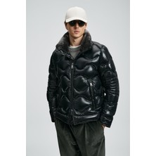 Lufian Erkek Roy Kaz Tüyü Mont 112120247 Siyah