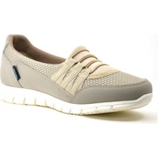 King Paolo Z6104 Krakers Babet - Bej - Kadın Ayakkabı