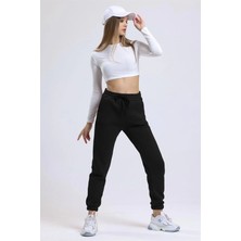 3 Iplik Şardonlu Paça Lastikli Eşofman Siyah IS001