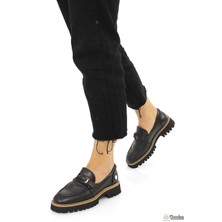 Mammamia Kadın Hakiki Deri Kalın Taban Loafer Günlük Ayakkabı M26/KA820
