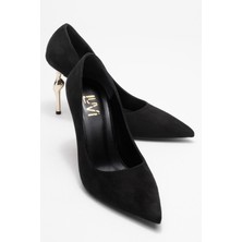 Hudson Siyah Süet Kadın Topuklu Ayakkabı