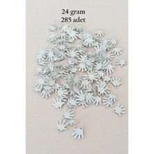 Oya Abiye Bileklik Kolye Pleksi Metalik Plastik Pul Gümüş Renk 24 Gram 285 Adet - BNC579