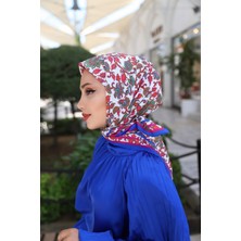 Karmen Desenli Eşarp Saks