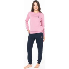 Kadın 2 Iplik Kışlık Uzunkol Cepli Dar Paça Ev Giyim Pijama Takım, %100 Pamuk