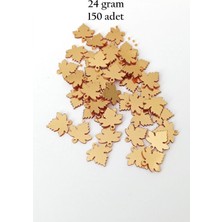 Oya Abiye Bileklik Kolye Pleksi Metalik Plastik Pul Altın Renk 24 Gram 150 Adet - BNC551