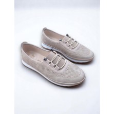 447 Bej Hafif Rahat Ortopedik Günlük Kadın Spor Babet