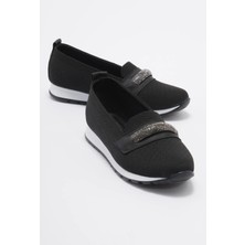 614 Siyah Hafif Rahat Ortopedi Triko Günlük Kadın Ayakkabı