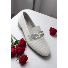 2710 Bej Rahat Günlük Triko Kadın Babet