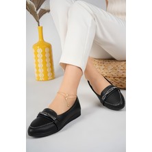 79304 Siyah Hafif Rahat Günlük Kadın Babet