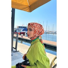Karmen Desenli Eşarp Turuncu
