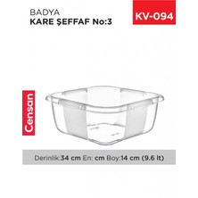 Kare Şeffaf Badya 1 Adet 3 No -E166
